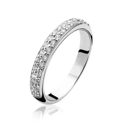 ZINZI zilveren ring wit ZIR881
