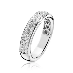ZINZI zilveren ring wit ZIR1183