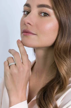 ZINZI zilveren ring wit ZIR1183