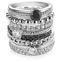 ZINZI zilveren ring wit ZIR1081