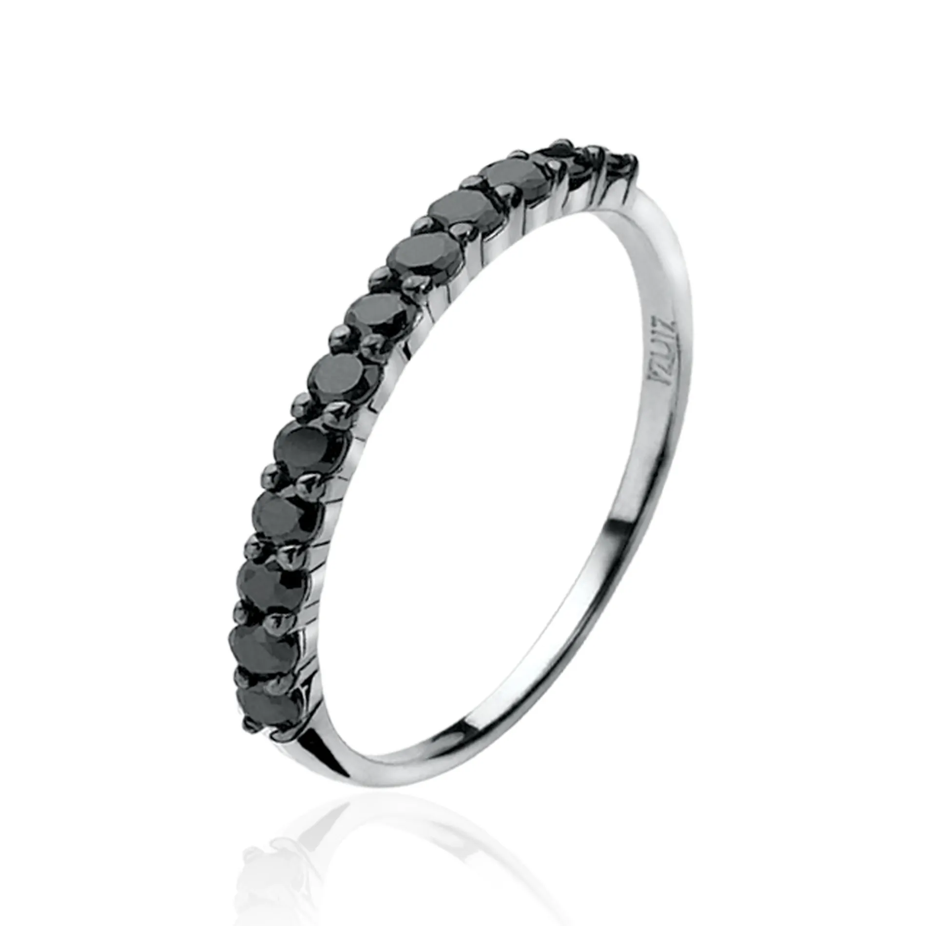 ZINZI zilveren ring zwart ZIR827Z