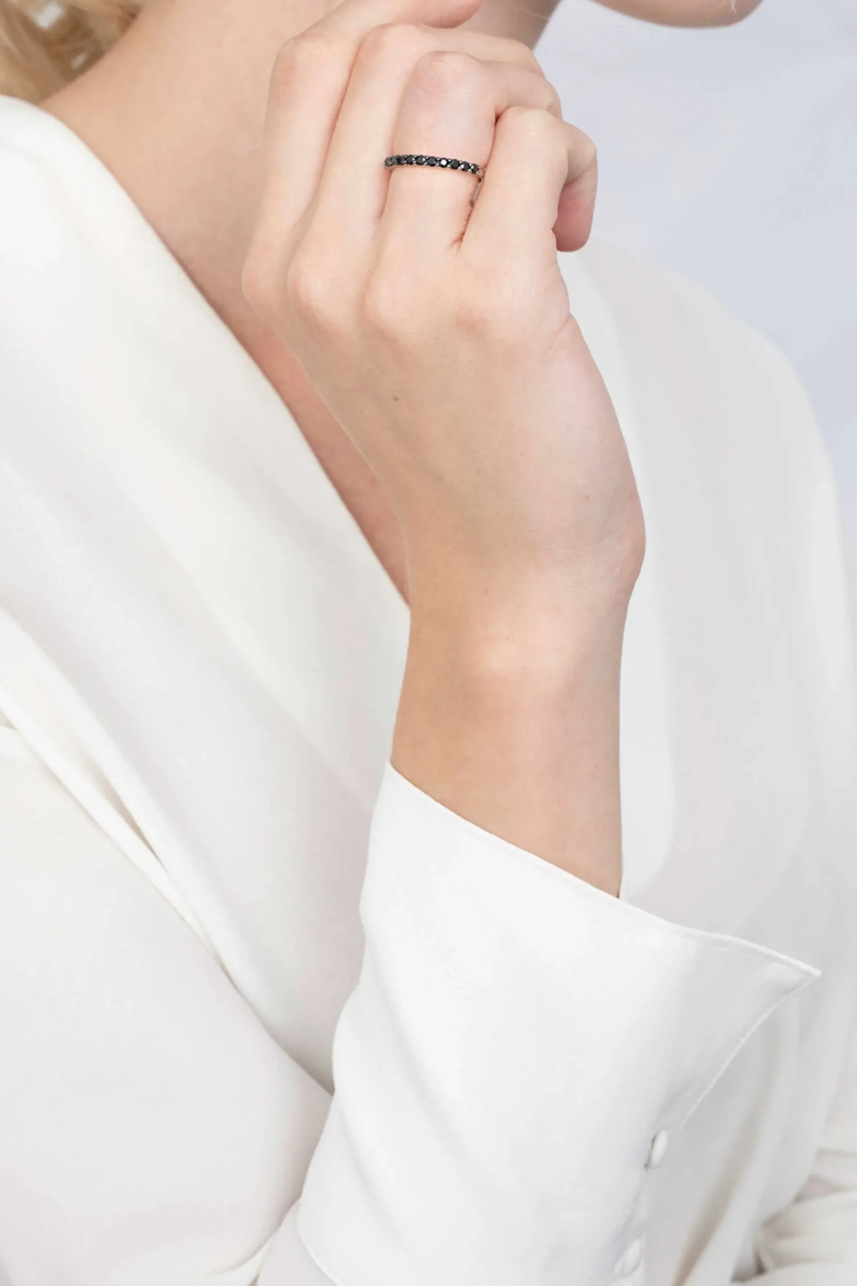 ZINZI zilveren ring zwart ZIR827Z