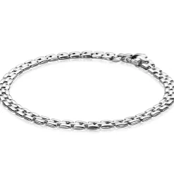 ZINZI zilveren rolexstyle schakelarmband 4mm breed 18,5cm ZIA2148