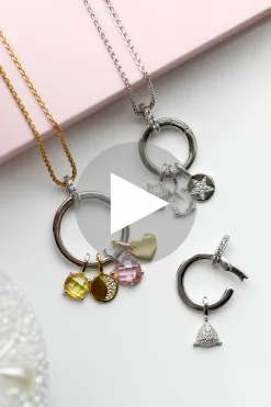 ZINZI zilveren ronde hanger 21mm met sluitring wit ZIH2061 (zonder collier)