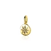 ZINZI zilveren ronde hanger geel verguld zonnetje ZIH2068G (zonder collier)