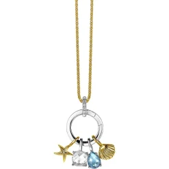 ZINZI zilveren ronde hanger 17mm met sluitring wit ZIH2060 (zonder collier)