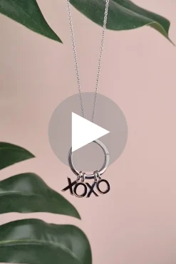 ZINZI zilveren ronde hanger 17mm met sluitring wit ZIH2060 (zonder collier)