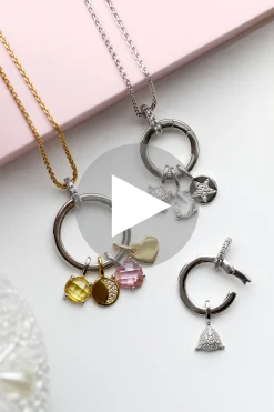ZINZI zilveren ronde hanger 17mm met sluitring wit ZIH2060 (zonder collier)
