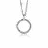 ZINZI zilveren ronde hanger 22mm gedraaid witte zirconia ZIH2128 (zonder collier)