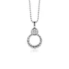 ZINZI zilveren ronde hanger 20mm gedraaid motief, bezet met witte zirconia's ZIH2390 (zonder collier)