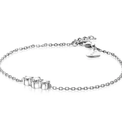 ZINZI zilveren schakel armband ronde zirconia's 18-20cm ZIA2136