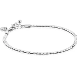 ZINZI zilveren schakel armband 3mm breed 18-21cm ZIA2647
