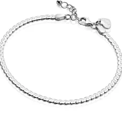 ZINZI zilveren schakel armband 3mm breed 18-21cm ZIA2647
