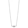 ZINZI zilveren schakel ketting met staafje en trendy knoop 45-48cm ZIC2613