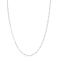 ZINZI zilveren schakel ketting met glinsterende pijlvormige schakels 1,5mm breed 42-45cm ZIC2414