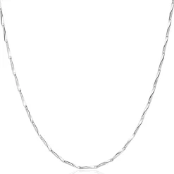 ZINZI zilveren schakel ketting met glinsterende pijlvormige schakels 1,5mm breed 42-45cm ZIC2414