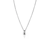 ZINZI zilveren schakel ketting met druppelvormige hanger (15mm) bezet met vier witte zirkonia's 42-45 cm ZIC2655