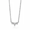 ZINZI zilveren schakel ketting ronde zirconia's 42-45cm ZIC2136