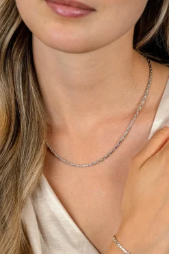 ZINZI zilveren schakel ketting 2,3mm breed 43-45cm ZIC2648