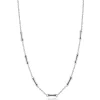 ZINZI zilveren schakel ketting met zeven gladde bamboe vormen 40-45m ZIC2577