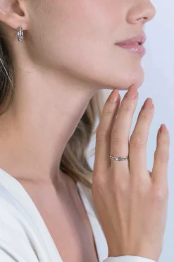 ZINZI zilveren schakel ring met ovale schakels ZIR2115
