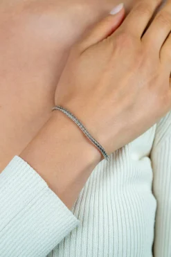 ZINZI zilveren schakelarmband vossenstaart 3.0mm breed ZIA1124