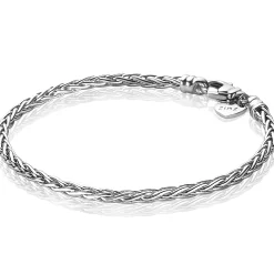 ZINZI zilveren schakelarmband palmier massief 3mm breed 18,5cm ZIA1912