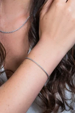 ZINZI zilveren schakelarmband palmier 2mm breed ZIA1931