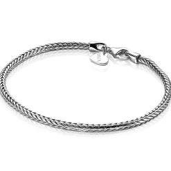 ZINZI zilveren schakelarmband vossenstaart 2.5mm breed 19cm ZIA1287