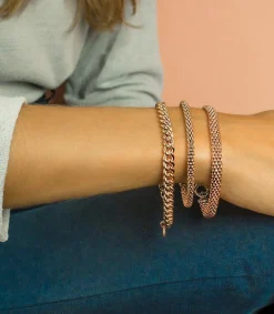 ZINZI zilveren schakelarmband rosé verguld 4,5mm breed 19cm ZIA1057R