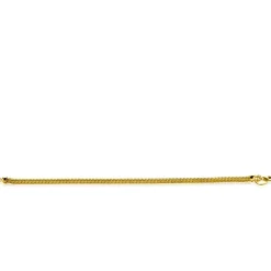 ZINZI zilveren schakelarmband geel verguld vossenstaart 2.5mm breed 19cm ZIA1287G