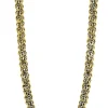ZINZI zilveren schakelcollier 14K geelverguld 45cm ZIC1288G