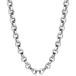ZINZI zilveren schakelcollier rond 45cm ZIC1702