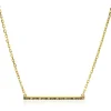 ZINZI zilveren schakelcollier geelverguld met balkje witte zirconia's, groene blauwe bruine kleurstenen 42-45cm ZIC1964G
