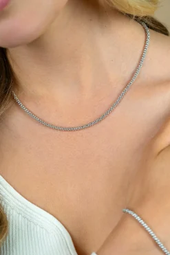 Zinzi zilveren schakelcollier 45cm ZIC1288