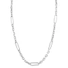 ZINZI zilveren schakelketting met vijf lange ovale schakels 5,5mm breed 43-47cm ZIC2711