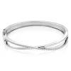 ZINZI zilveren slavenarmband kruislings wit ZIA1569