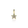 ZINZI zilveren ster hanger in geel verguld 13mm wit ZIH2138Y (zonder collier)