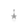 ZINZI zilveren ster hanger 13mm wit ZIH2138 (zonder collier)