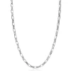 ZINZI zilveren stoere schakelketting 45cm met rechthoekige schakels 3,8mm breed ZIC2514