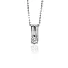 ZINZI zilveren strakke hanger 13mm bezet met witte zirconia ZIH403 (zonder collier)