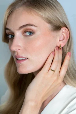 ZINZI zilveren studs oorringen extra 14K geel verguld bicolor 15mm ZIO2167CRG