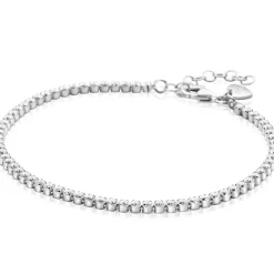 ZINZI zilveren tennis armband 2,5mm breed en bezet met witte zirconia's in ronde kastzettingen 17-20cm ZIA2590
