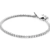 ZINZI zilveren tennis armband 3mm breed en bezet met witte zirkonia's in vierkante kastzettingen 17-20cm ZIA2665