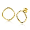 ZINZI zilveren trendy oorstekers 14K geel verguld 23mm vierkant open ZIO2094G