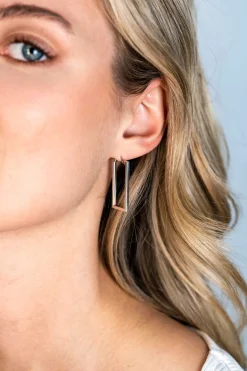ZINZI zilveren trendy oorringen 30mm in rechthoek vorm buisdikte 2mm ZIO2337
