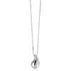 ZINZI zilveren venetiaanse ketting 45-48cm met druppelvormige hanger 20mm, golvende rij witte zirkonia's ZIC2707