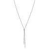 ZINZI zilveren Y-collier 43–46cm met popcorn schakel en twee bungelende kettinkjes ZIC2710