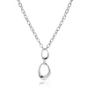 ZINZI zilveren Y-collier met paperclip schakels en drie organische vormen 48cm ZIC2670