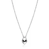 ZINZI zilvereren schakelketting met hartvormige slot hanger 18mm breed 42-45 cm ZIC2673